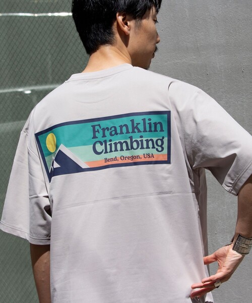 Franklin Climbing（フランクリンクライミング）の「【Franklin Climbing】FLEX TECH バックプリント 半袖ロゴTシャツ（Tシャツ/カットソー・メンズ・ホワイト/ブラック/グレー/レッド・M/L）」の3枚目の写真