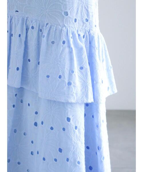 Te chichi（テチチ）の「レースロングスカート（スカート・レディース・オフホワイト/サックスブルー・F）」の19枚目の写真