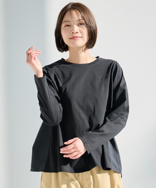 Arnold Palmer(アーノルドパーマー)の「ギンガム バック ドッキング フレア チュニック(チュニック・レディース・ライトベージュ/杢グレー/ブラック・L/M/S)」の2枚目の写真