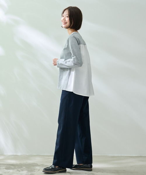 Arnold Palmer(アーノルドパーマー)の「ギンガム バック ドッキング フレア チュニック(チュニック・レディース・ライトベージュ/杢グレー/ブラック・L/M/S)」の16枚目の写真