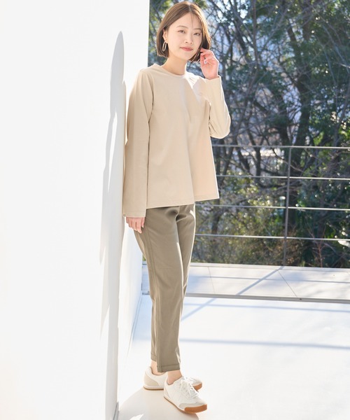 Arnold Palmer(アーノルドパーマー)の「ギンガム バック ドッキング フレア チュニック(チュニック・レディース・ライトベージュ/杢グレー/ブラック・L/M/S)」の13枚目の写真