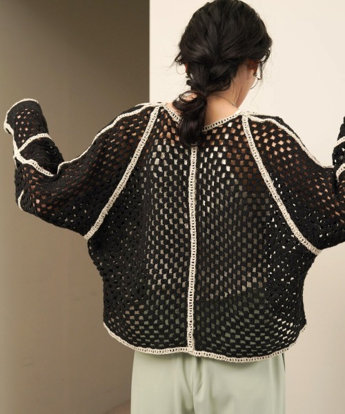 Bab(バブ)の「クロシェショートカーディガン(カーディガン/ボレロ・レディース・ホワイト系その他/A/B・FREE)」の11枚目の写真