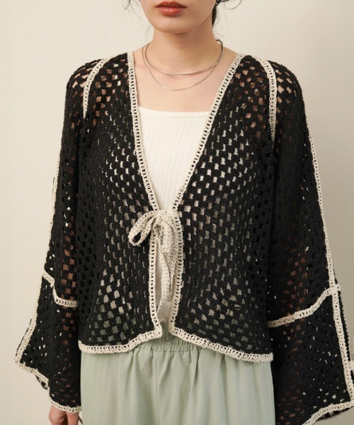 Bab(バブ)の「クロシェショートカーディガン(カーディガン/ボレロ・レディース・ホワイト系その他/A/B・FREE)」の20枚目の写真