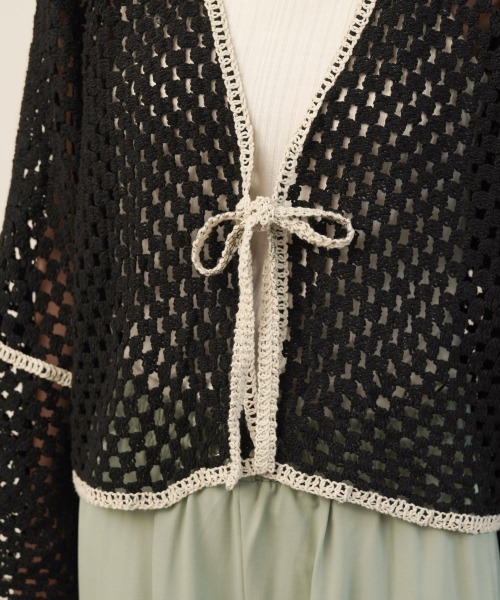 Bab(バブ)の「クロシェショートカーディガン(カーディガン/ボレロ・レディース・ホワイト系その他/A/B・FREE)」の22枚目の写真