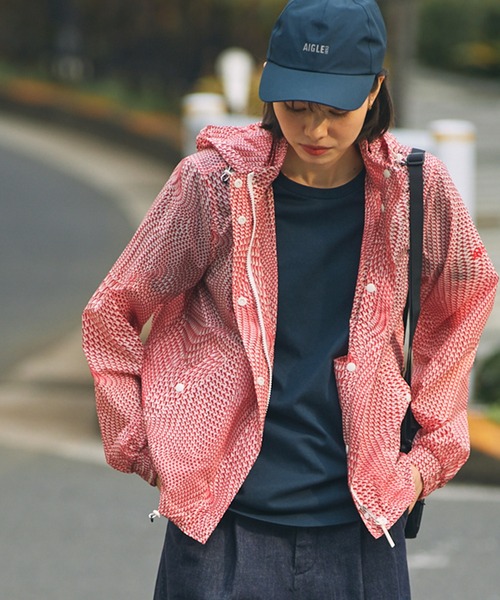 セール】軽量 撥水 パッカブルプリントジップアップナイロンジャケット