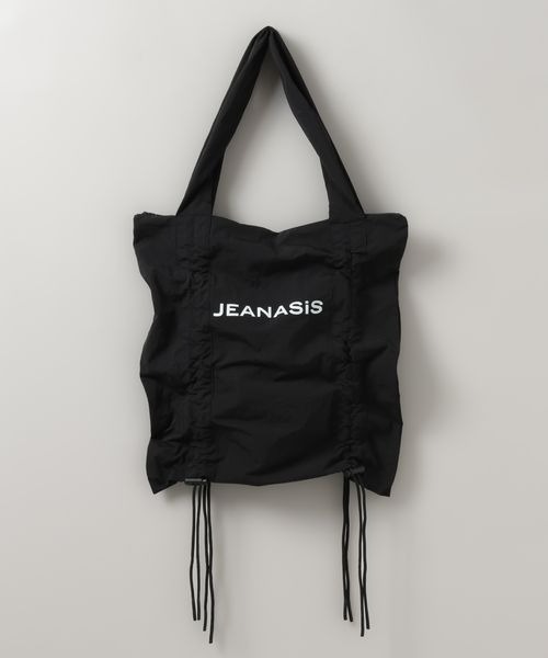 JEANASIS(ジーナシス)の「【WEB・一部店舗限定】ロゴエコBAG/319748(エコバッグ/サブバッグ・レディース・シルバー/ブラック・FREE)」の2枚目の写真