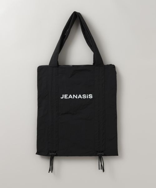 JEANASIS(ジーナシス)の「【WEB・一部店舗限定】ロゴエコBAG/319748(エコバッグ/サブバッグ・レディース・シルバー/ブラック・FREE)」の4枚目の写真
