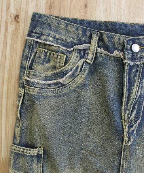TopIsm（トップイズム）の「【2025】ヴィンテージ加工リメイク フレアデニムパンツ（デニムパンツ・メンズ・ブルー・M/L）」の5枚目の写真