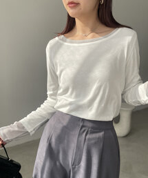 CAPRICIEUX LE'MAGE | ボートネックシアーロンT(Tシャツ/カットソー)