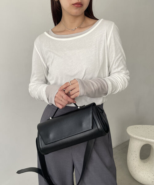 CAPRICIEUX LE'MAGE ボートネックシアーロンT2色SET セット割引あり】ボートネックシアーロンT | CAPRICIEUX LE'MAGE