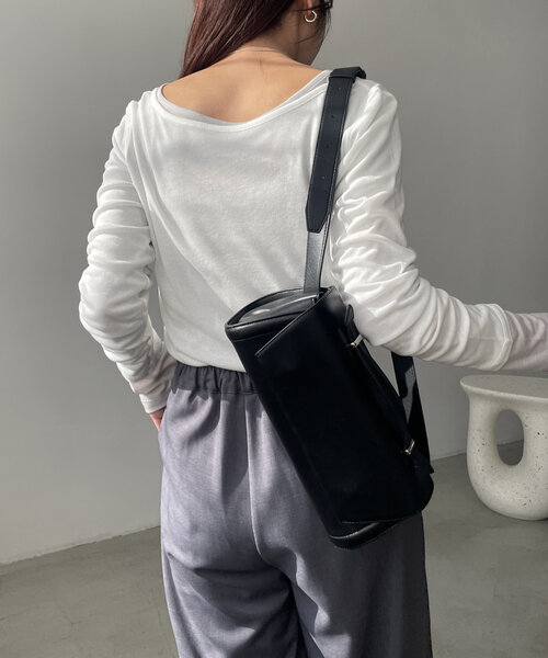 CAPRICIEUX LE'MAGE（カプリシューレマージュ）の「ボートネックシアーロンT（Tシャツ/カットソー・レディース・ピンク/ライトグレー/オフホワイト/ブラック・FREE）」の15枚目の写真