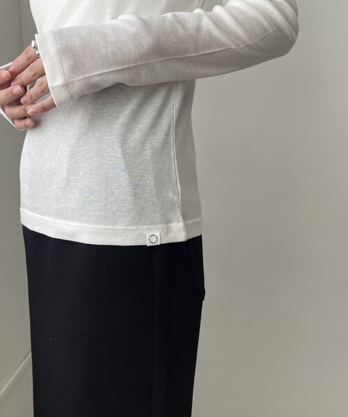 CAPRICIEUX LE'MAGE（カプリシューレマージュ）の「ボートネックシアーロンT（Tシャツ/カットソー・レディース・ピンク/ライトグレー/オフホワイト/ブラック・FREE）」の22枚目の写真