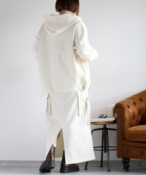 cepo(セポ)の「〈セットアップ対応〉ミリタリーポンチイージーカーゴスカート(スカート・レディース・チャコール/オフホワイト・M)」の22枚目の写真