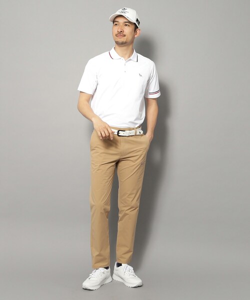 adabat（アダバット）の「【新レーベル ADABAT NAVY】UVカット/吸水速乾 ドライカノコラインポロシャツ（ポロシャツ・メンズ・ホワイト/ブラック・52/50/48/46）」の7枚目の写真