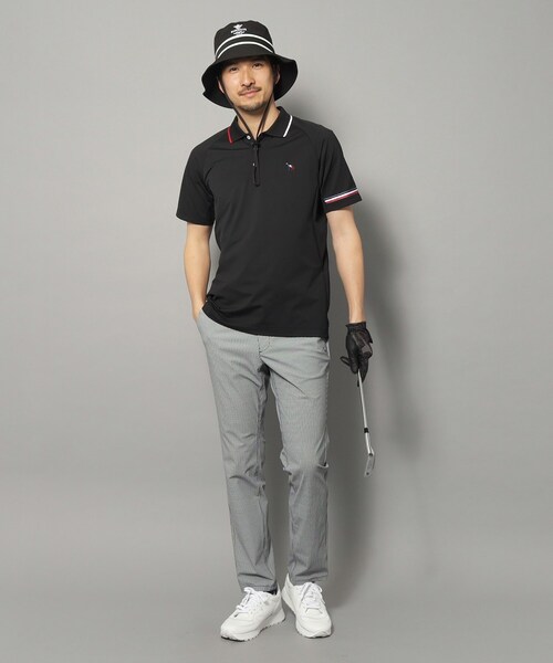 adabat（アダバット）の「【新レーベル ADABAT NAVY】UVカット/吸水速乾 ドライカノコラインポロシャツ（ポロシャツ・メンズ・ホワイト/ブラック・52/50/48/46）」の16枚目の写真