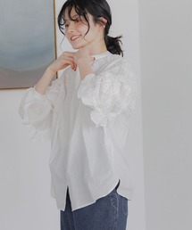 niko and... | 3Dフラワー&バックフリルブラウス(シャツ/ブラウス)