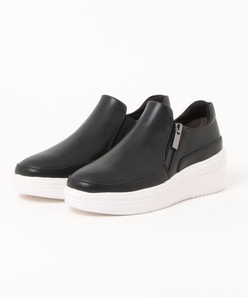 UnReef(アンリーフ)の「ジップアップスニーカー(スニーカー・レディース・シルバー/ブラック・22.5cm/23.5cm/24.5cm/23.0cm/24.0cm)」の1枚目の写真