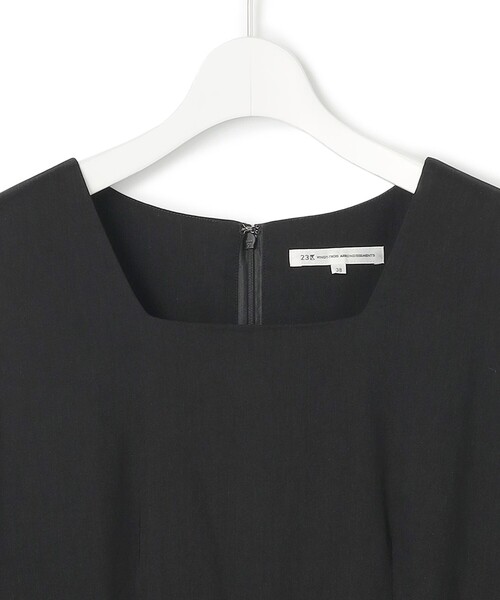 セール】【洗える】リネンレーヨンストレッチ スクエアネック