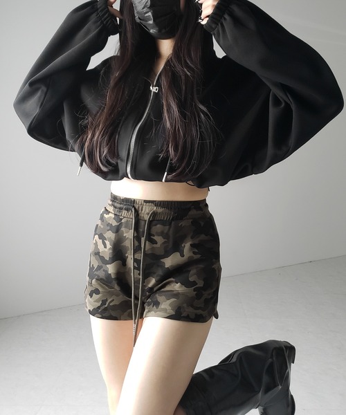 me+em select(ミームセレクト)の「【 2color 】ヴィンテージカモフラタイトショートパンツ / Vintage camouflage tight short pants(その他パンツ・レディース・グレー/カーキ・MEDIUM/SMALL/LARGE)」の15枚目の写真