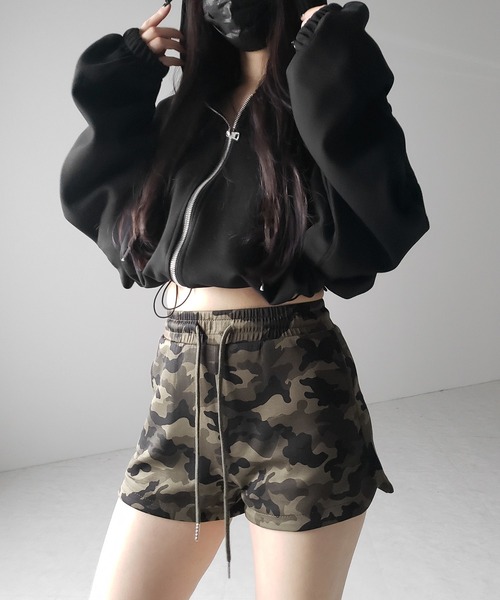 me+em select(ミームセレクト)の「【 2color 】ヴィンテージカモフラタイトショートパンツ / Vintage camouflage tight short pants(その他パンツ・レディース・グレー/カーキ・MEDIUM/SMALL/LARGE)」の16枚目の写真