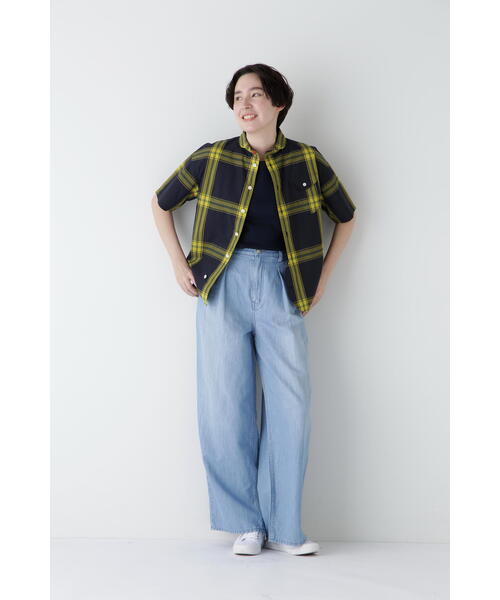 Healthy denim(ヘルシーデニム)の「◆【Healthy Denimコラボ】タックワイドデニムパンツ(デニムパンツ・レディース・ネイビー/ブルー・LARGE/MEDIUM/SMALL)」の15枚目の写真