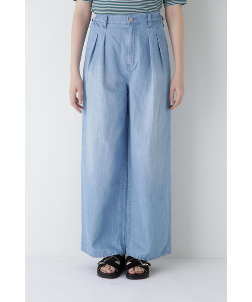Healthy denim(ヘルシーデニム)の「◆【Healthy Denimコラボ】タックワイドデニムパンツ(デニムパンツ・レディース・ネイビー/ブルー・LARGE/MEDIUM/SMALL)」の18枚目の写真