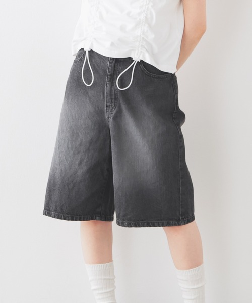 Honeys（ハニーズ）の「デニムハーフパンツ（デニムパンツ・レディース・ブルー系その他2/ブルー系その他3/ブラック系その他・L/LL/M/S/SS）」の16枚目の写真