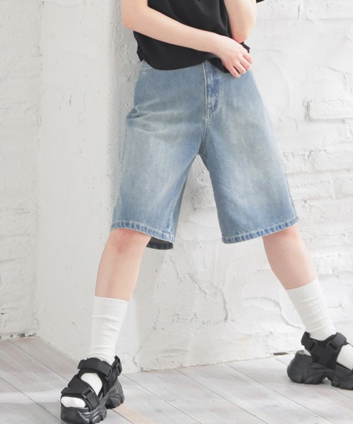 Honeys（ハニーズ）の「デニムハーフパンツ（デニムパンツ・レディース・ブルー系その他2/ブルー系その他3/ブラック系その他・L/LL/M/S/SS）」の20枚目の写真