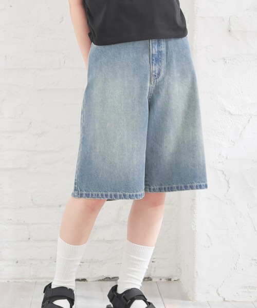 Honeys（ハニーズ）の「デニムハーフパンツ（デニムパンツ・レディース・ブルー系その他2/ブルー系その他3/ブラック系その他・L/LL/M/S/SS）」の6枚目の写真