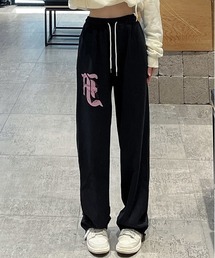 Y2K スウェットワイドパンツ ルームウェアパンツ