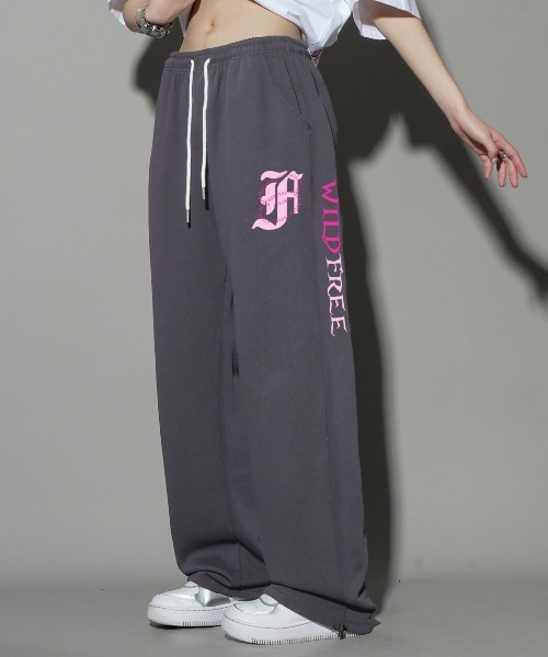 gossip!ロサンゼルス(ゴシップロサンゼルス)の「Y2K スウェットワイドパンツ ルームウェアパンツ(スウェットパンツ・レディース・グレー/ブラック・M/L)」の17枚目の写真