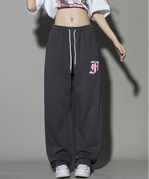gossip!ロサンゼルス(ゴシップロサンゼルス)の「Y2K スウェットワイドパンツ ルームウェアパンツ(スウェットパンツ・レディース・グレー/ブラック・M/L)」の18枚目の写真