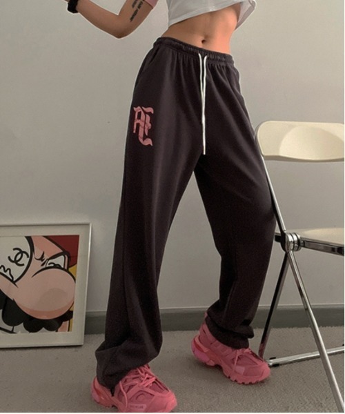 gossip!ロサンゼルス(ゴシップロサンゼルス)の「Y2K スウェットワイドパンツ ルームウェアパンツ(スウェットパンツ・レディース・グレー/ブラック・M/L)」の16枚目の写真