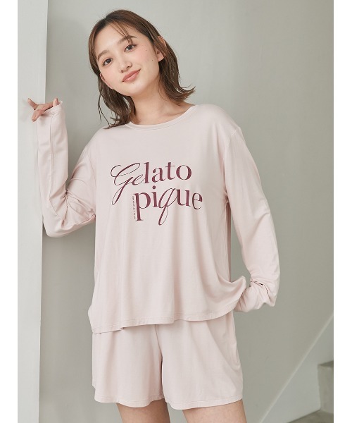 GELATO PIQUE レーヨンロゴ ルームウェア gelato pique パジャマ ルームウェア 「接触冷感」レーヨンロゴ8