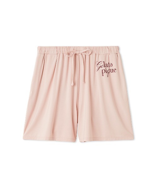 すぐ届く gelato pique* ロゴ ルームウェア ショートパンツ gelato pique パジャマ ルームウェア 「接触冷感」カラー