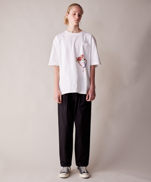 rehacer（レアセル）の「rehacer : Heart Catcher Relax Fit T-shirt / ハートキャッチャー リラックス フィット Tシャツ（Tシャツ/カットソー・メンズ・ブラック/ホワイト・MEDIUM/LARGE/X-LARGE/SMALL）」の5枚目の写真