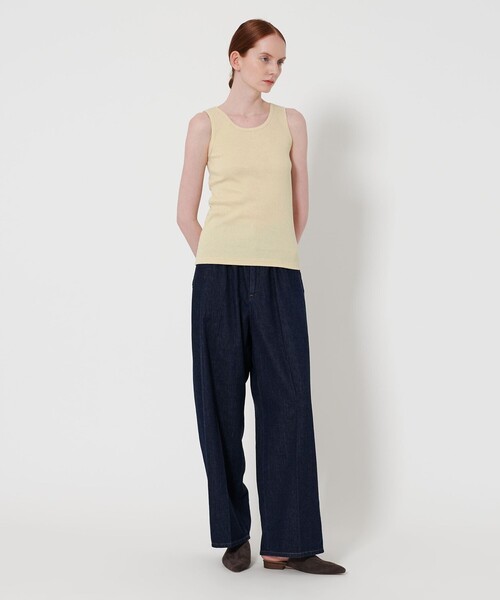 スティーブンアラン　タンクトップ　ニット steven alan - 【OLIVE】<Steven Alan>ジグザグアイレット