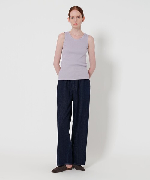 Steven Alan（スティーブンアラン）の「＜Steven Alan＞ラメ テレコ タンクトップ（タンクトップ・レディース・ネイビー/ライラック/クリーム・FREE）」の6枚目の写真