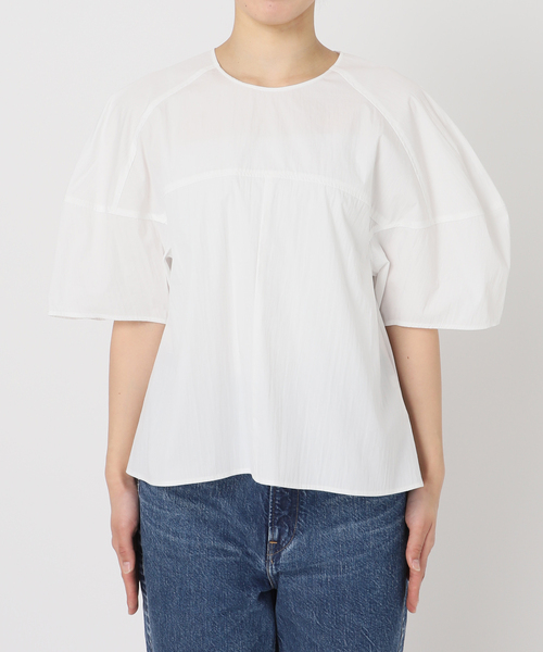 Spick & Span(スピックアンドスパン)の「ラウンドスリーブブラウス(シャツ/ブラウス・レディース・サックスブルー/ブラック/ホワイト・FREE)」の7枚目の写真