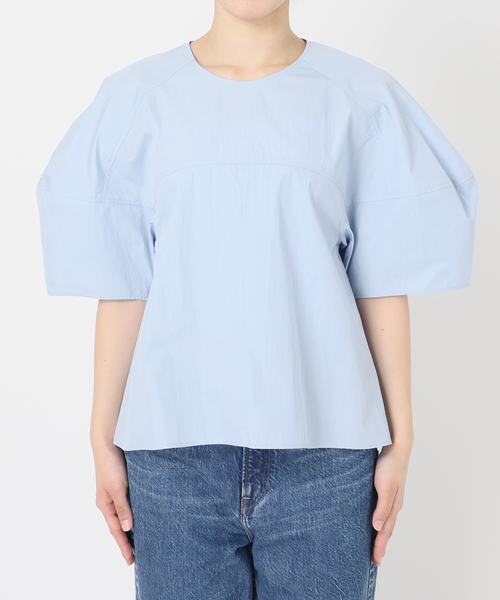 Spick & Span(スピックアンドスパン)の「ラウンドスリーブブラウス(シャツ/ブラウス・レディース・サックスブルー/ブラック/ホワイト・FREE)」の5枚目の写真
