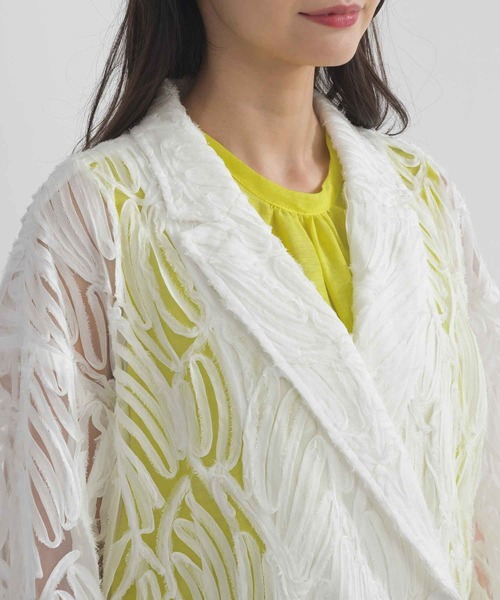 PICCIN(ピッチン)の「コード刺繍レースダブルジャケット(テーラードジャケット・レディース・ブラック/オフホワイト・M)」の18枚目の写真