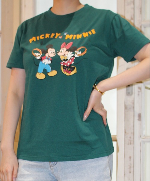 DISNEY/ディズニー】天竺 プリント BOXシルエット 半袖Tシャツ