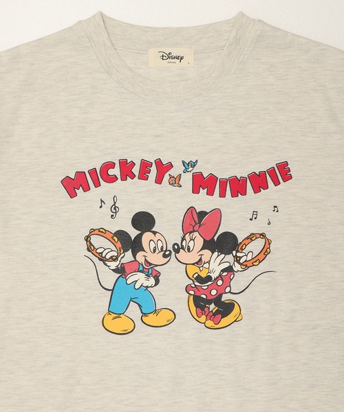 ALWAYS GOOD TIME(オルウェイズグッドタイム)の「【DISNEY/ディズニー】天竺 プリント BOXシルエット 半袖Tシャツ ミッキーマウス/ミニーマウス(Tシャツ/カットソー・レディース・クリーム/オートミール/ブルー系/グリーン・M/L)」の16枚目の写真