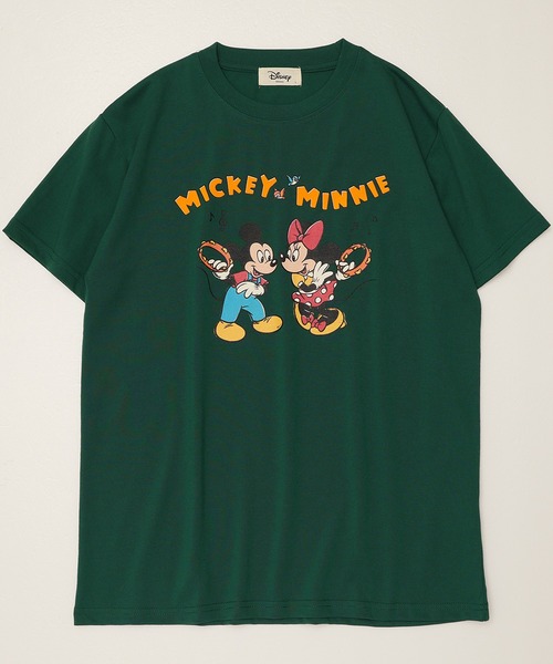 ALWAYS GOOD TIME(オルウェイズグッドタイム)の「【DISNEY/ディズニー】天竺 プリント BOXシルエット 半袖Tシャツ ミッキーマウス/ミニーマウス(Tシャツ/カットソー・レディース・クリーム/オートミール/ブルー系/グリーン・M/L)」の9枚目の写真