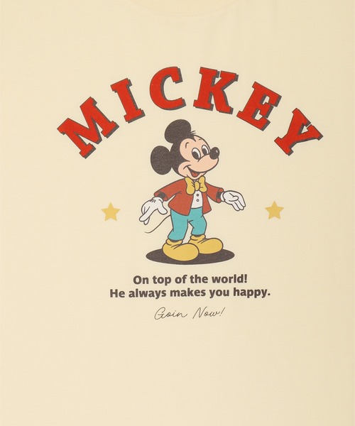 ALWAYS GOOD TIME(オルウェイズグッドタイム)の「【DISNEY/ディズニー】天竺 プリント BOXシルエット 半袖Tシャツ ミッキーマウス/ミニーマウス(Tシャツ/カットソー・レディース・クリーム/オートミール/ブルー系/グリーン・M/L)」の14枚目の写真