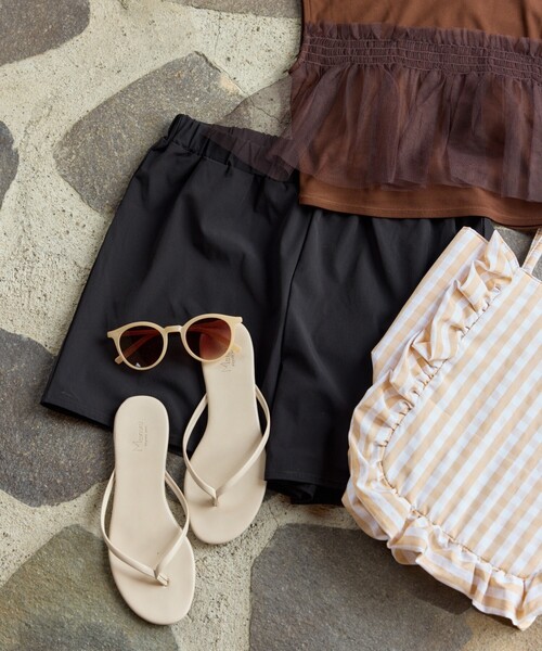 FREAK'S STORE(フリークスストア)の「限定展開 チュール ドッキング タンク セット 水着(トップス・パンツ)(水着・レディース・ブラウン/チャコールグレー/ナチュラル/ブルー・フリ-)」の22枚目の写真