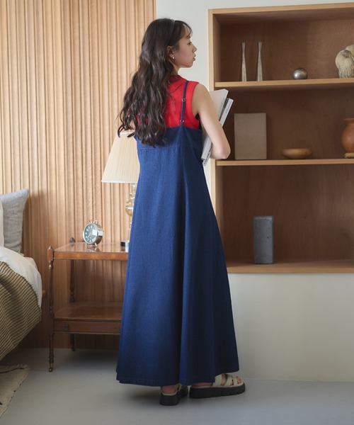 earth music&ecology(アースミュージックアンドエコロジー)の「リブタンクトップ(タンクトップ・レディース・チャコールグレー/ブルー系その他/レッド/ブラック/アイボリー/グリーン系その他・M/S)」の12枚目の写真