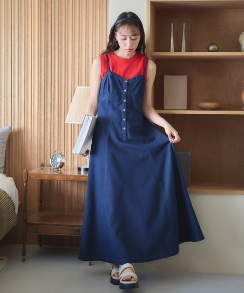 earth music&ecology(アースミュージックアンドエコロジー)の「リブタンクトップ(タンクトップ・レディース・チャコールグレー/ブルー系その他/レッド/ブラック/アイボリー/グリーン系その他・M/S)」の10枚目の写真