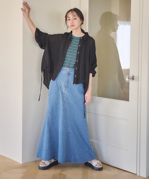 earth music&ecology(アースミュージックアンドエコロジー)の「リブタンクトップ(タンクトップ・レディース・チャコールグレー/ブルー系その他/レッド/ブラック/アイボリー/グリーン系その他・M/S)」の15枚目の写真