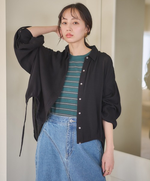 earth music&ecology(アースミュージックアンドエコロジー)の「リブタンクトップ(タンクトップ・レディース・チャコールグレー/ブルー系その他/レッド/ブラック/アイボリー/グリーン系その他・M/S)」の17枚目の写真